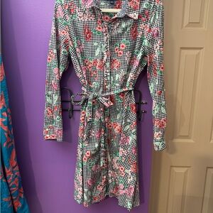 Tommy Hilfiger Pink Long Sleeve Shirt Dress